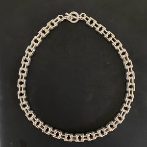 Handcrafted SOLID 925 STERLING SILVER Bike Chain Design Necklace.